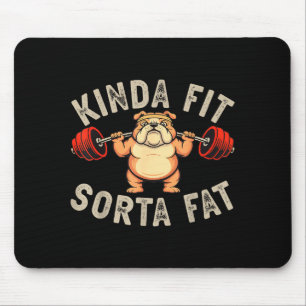 Tapis De Souris Assez en forme un peu gros drôle gym bouledogue mu