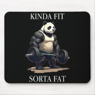 Tapis De Souris Assez en Forme Un Peu Gros Gym Panda Musculation W