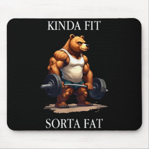 Tapis De Souris Assez en forme un peu gros - Ours de gym drôle d'h