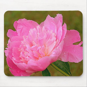 Tapis de souris assez rose de pivoine