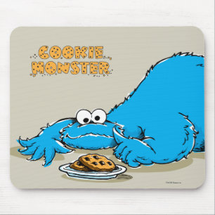 Tapis De Souris Assiette vintage de cookies Monster