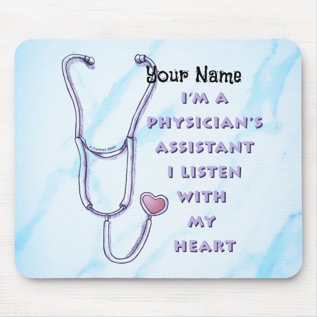 Tapis De Souris Assistant de médecin Cœur (Devant)