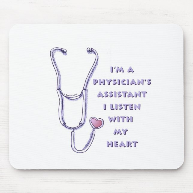 Tapis De Souris Assistant de médecin Cœur (Devant)
