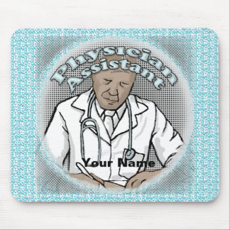 Tapis De Souris Assistant de médecine masculine noire