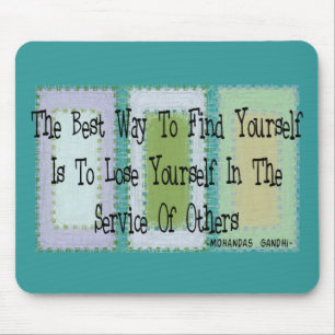 Tapis De Souris Assistant social (citation de Mahandas Gandhi)
