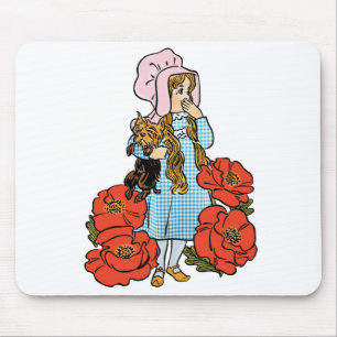 Tapis De Souris Assistant vintage de Oz, Dorothy, Fleurs de Pavot