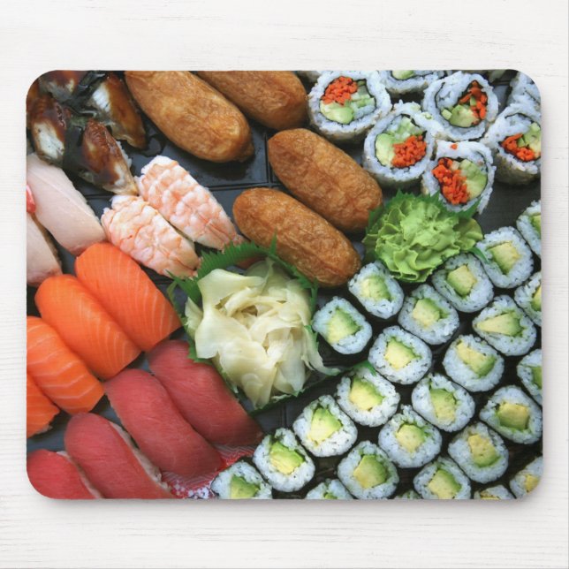 Tapis De Souris Assortiment de sushis japonais favoris (Devant)