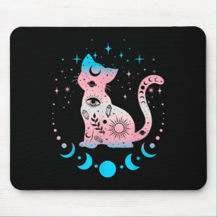 Tapis De Souris Astrologie Transgenre Chat Céleste Lgbt Pride Tra