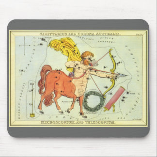 Tapis De Souris Astrologie Vintage Zodiaque Constellation Sagittai