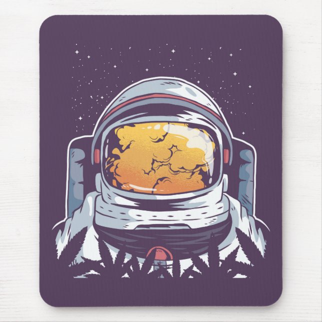 Tapis De Souris Astronaut de mauvaises herbes (Devant)