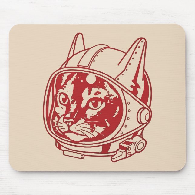 Tapis De Souris Astronaute chat vintage     (Devant)
