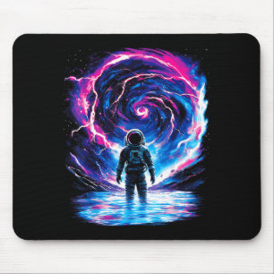 Tapis De Souris Astronaute Cosmique Espace Extérieur Galaxie Scien