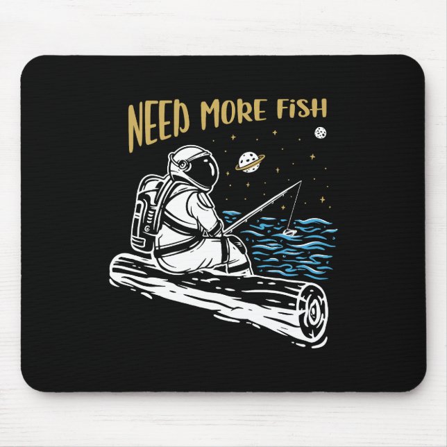 Tapis De Souris Astronaute de pêche (Devant)