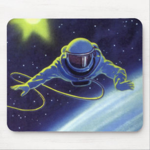 Tapis De Souris Astronaute de science-fiction vintage en sortie ex
