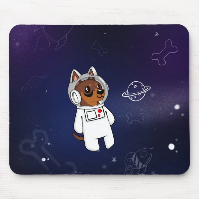 Tapis De Souris Astronaute minimum de Pin dans l'espace Mousepad (Devant)