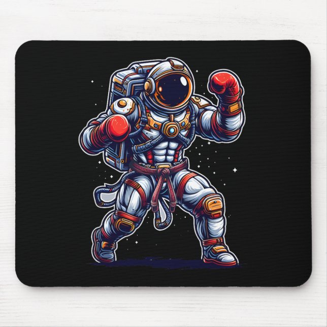Tapis De Souris Astronaute Muay Thai Boxe Karaté Kickboxing Marti (Devant)