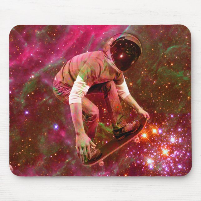 Tapis De Souris Astronaute Skateboardeur (Devant)