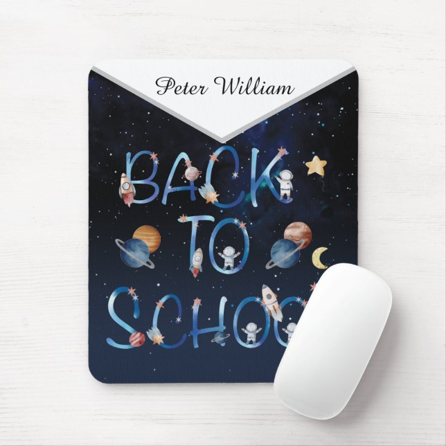 Tapis De Souris Astronauts Planètes Espace, Retour À L'École (Avec souris)