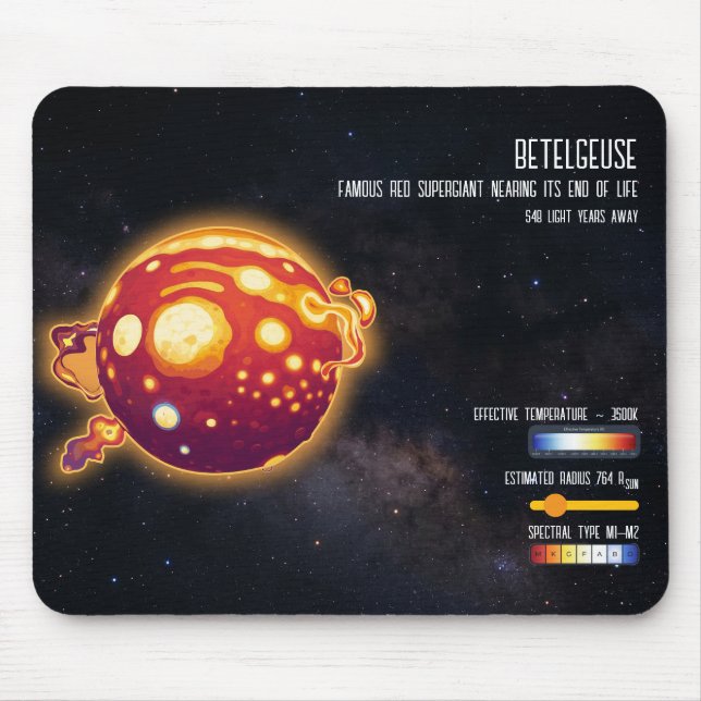 Tapis De Souris Astronomie Étoile Bételgeuse Science de l'espace C (Devant)