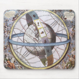 Tapis De Souris Astronomie vintage, Céleste par Andreas Cellarius