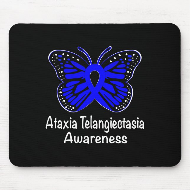 Tapis De Souris Ataxia Telangiectasia Awareness Warrior Support Bl (Devant)