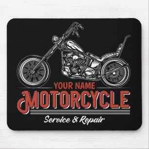 Tapis De Souris Atelier de réparation de motocyclette personnalisé