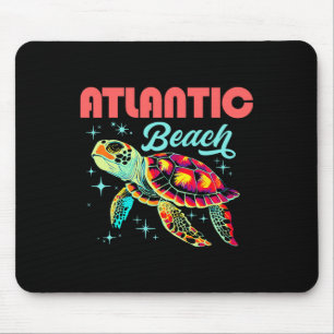 Tapis De Souris Atlantic Beach Nc Artistic Sea Turtle Retro