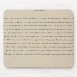 Tapis De Souris Atlas de légende de la géologie du district d'As