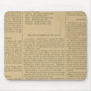 Tapis De Souris Atlas de préface de l'état du Maine