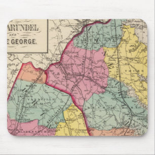 Tapis De Souris Atlas topographique des comtés du Maryland 4