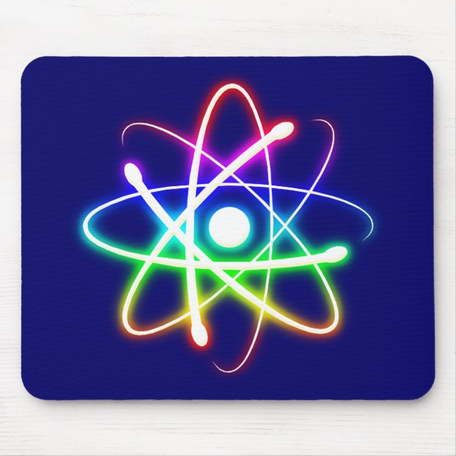 Tapis De Souris Atom brillant coloré (Devant)