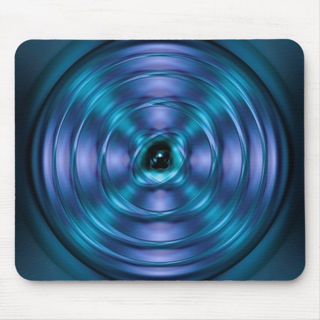 Tapis De Souris Atome bleu en rotation (Devant)