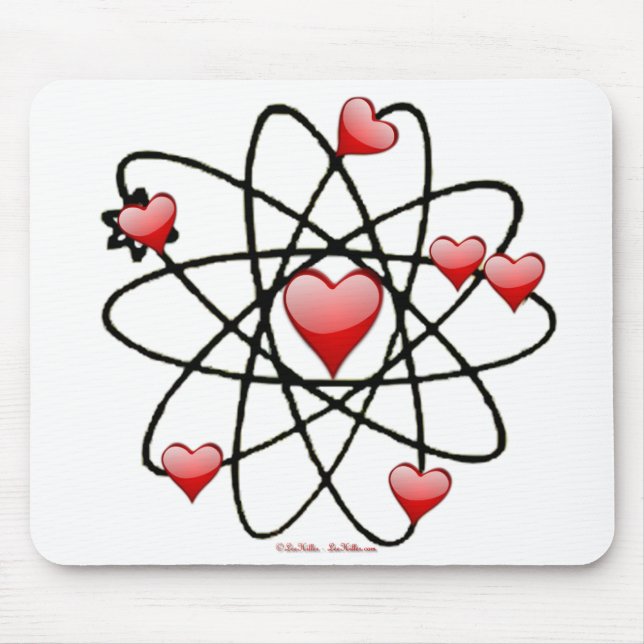 Tapis De Souris Atomic Saint-Valentin Cœurs Rouges (Devant)