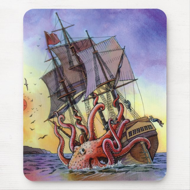 Tapis De Souris Attaque Mousepad de Kraken (Devant)
