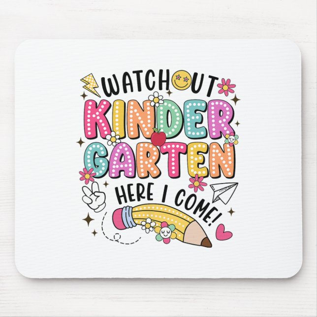 Tapis De Souris Attention maternelle, j'arrive Premier jour de rep (Devant)