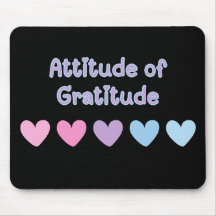 Attitude de Gratitude Souris Sobre Pad Vie