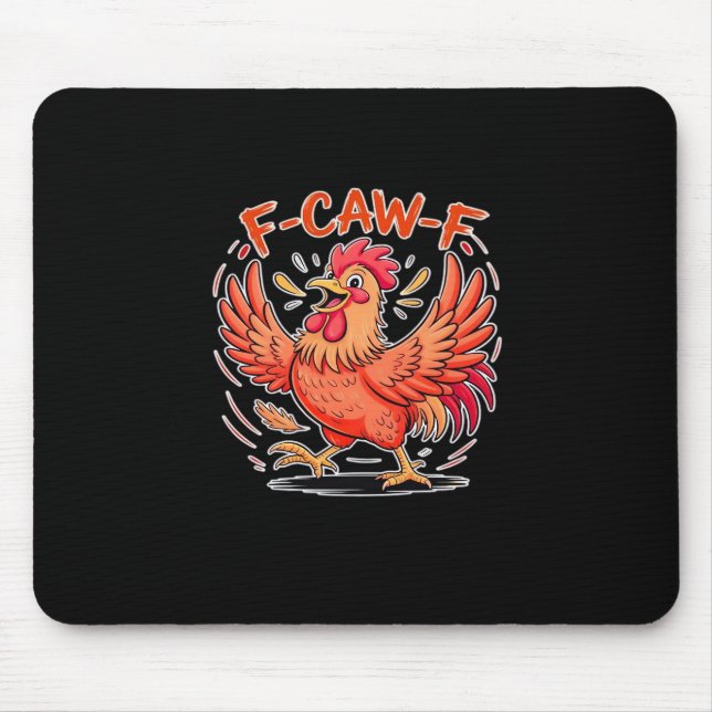 Tapis De Souris Attitude F-Caw-F Classique Style Rétro (Devant)