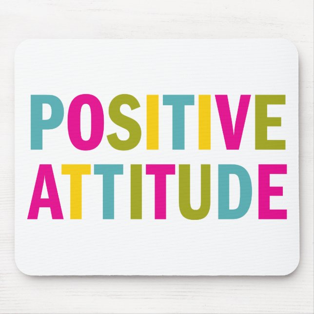 Tapis De Souris Attitude positive dans des couleurs lumineuses (Devant)