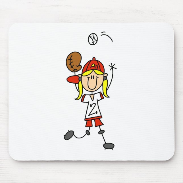 Tapis de souris Attraper une balle de softball (Devant)