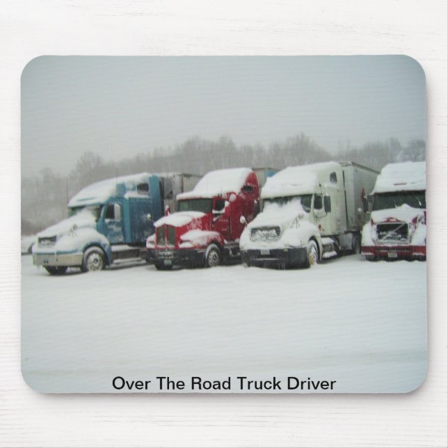 Tapis De Souris Au-dessus du chauffeur de camion de route (Devant)