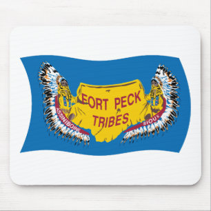 Tapis de souris au drapeau des Assiniboines de For