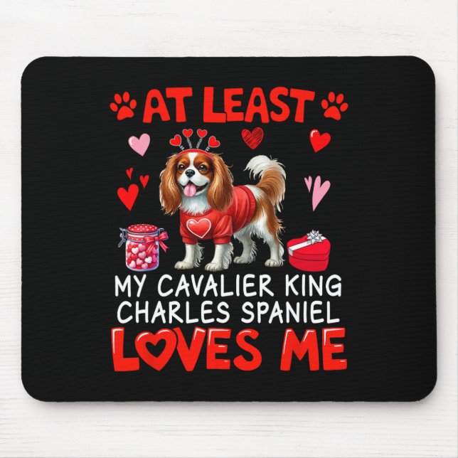 Tapis De Souris Au moins Cavalier King Charles Spaniel m'aimant V (Devant)