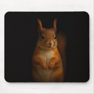 Tapis de souris au petit écureuil roux