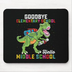 Tapis De Souris Au revoir Élémentaire Hello Middle School T Rex