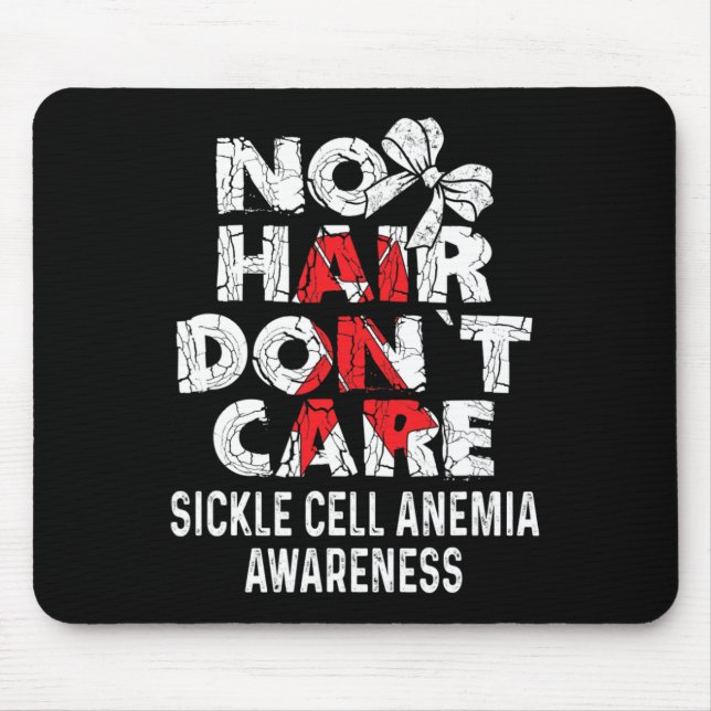 Tapis De Souris AUCUN Cheveux - Sickcell Anemia Sensibilisation So (Devant)