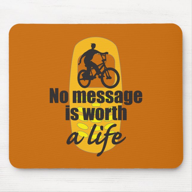 Tapis De Souris Aucun message ne vaut une vie (Devant)
