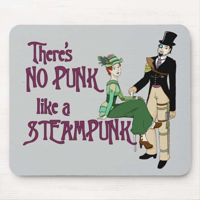 Tapis De Souris Aucun punk n'aiment un steampunk (Devant)