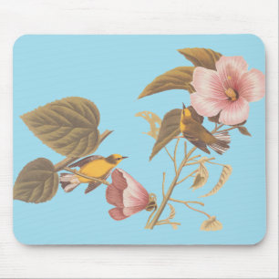 Tapis De Souris Audubon Bleu aile Jaune Paruline Oiseau