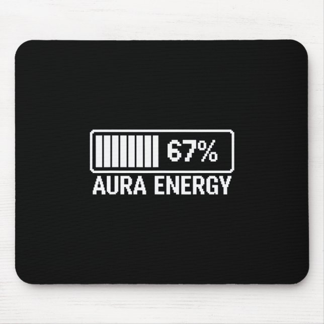 Tapis De Souris Aura Énergie À 67 Six Sept Mème  (Devant)