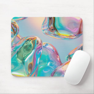 Tapis De Souris Aura esthétique dégradé en métal liquide holograph